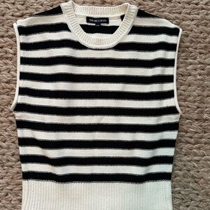Veronica Beard Black and White Striped Women’s Sweater.